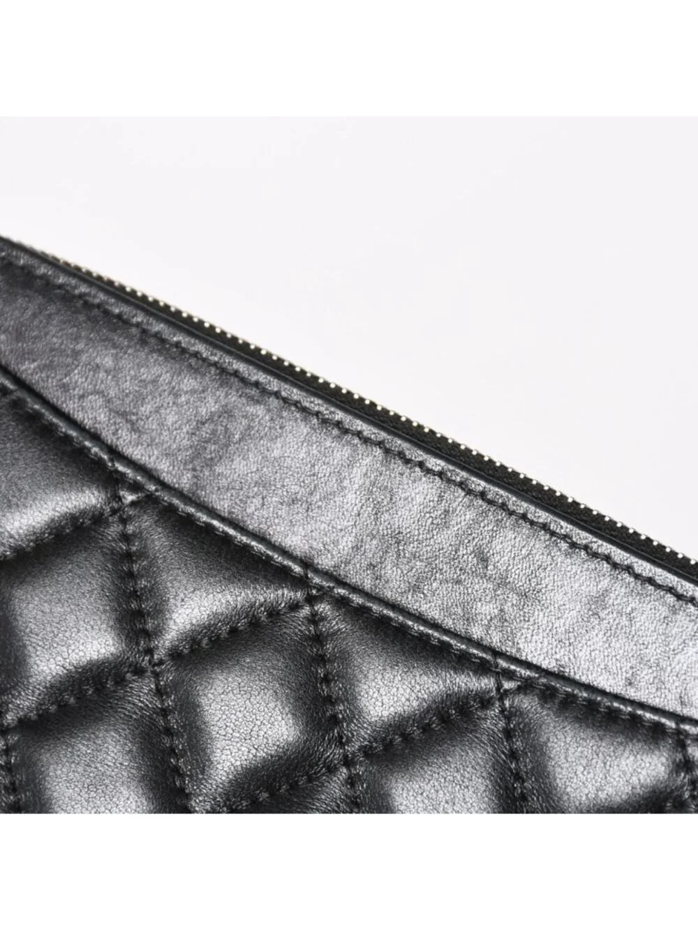 Chanel Chain Wallet on CC Logo Lambskin Black Silver Shoulder Bag